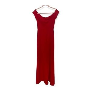 Windsor Size 7/8 Formal High Slit Red Maxi Dress